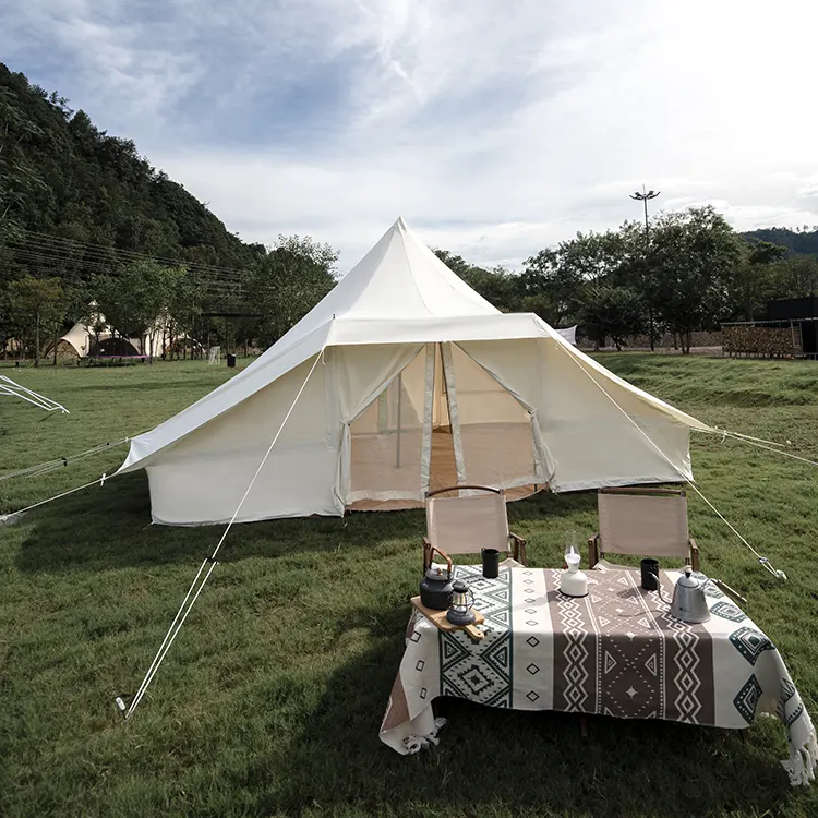 Outdoor Double Door Oxford Cloth Camping Tent