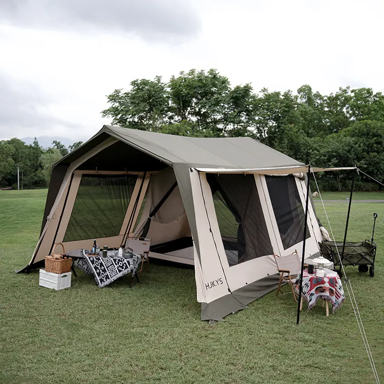 Outdoor Double Layer Portable Tunnel Tent
