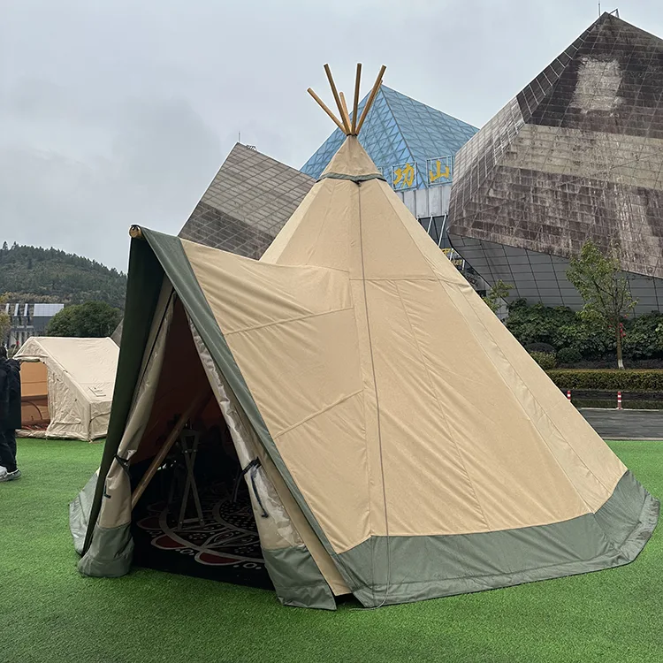 Outdoor Wooden Accommodation Indian Tent