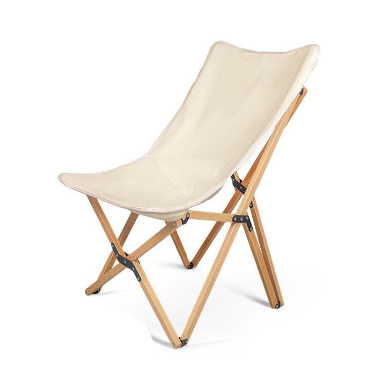 Solid Wood Foldable Portable Travel Butterfly Chair